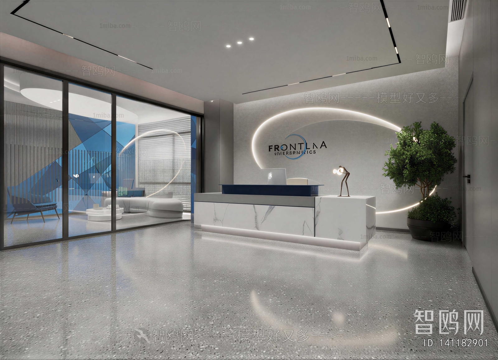 Modern Office Reception Desk