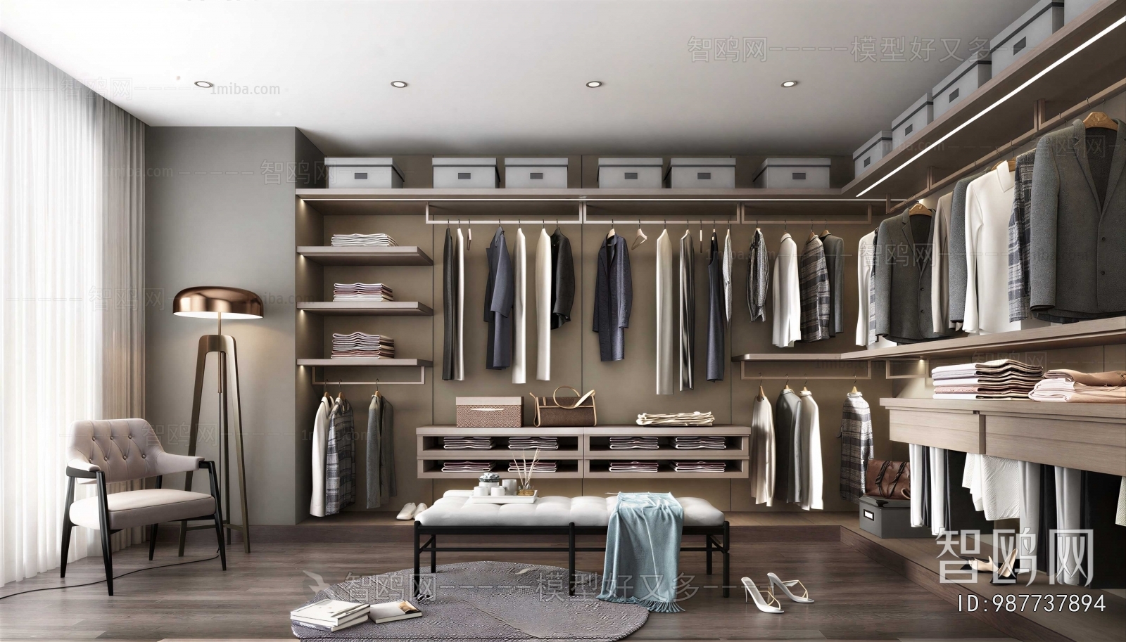 Modern Clothes Storage Area