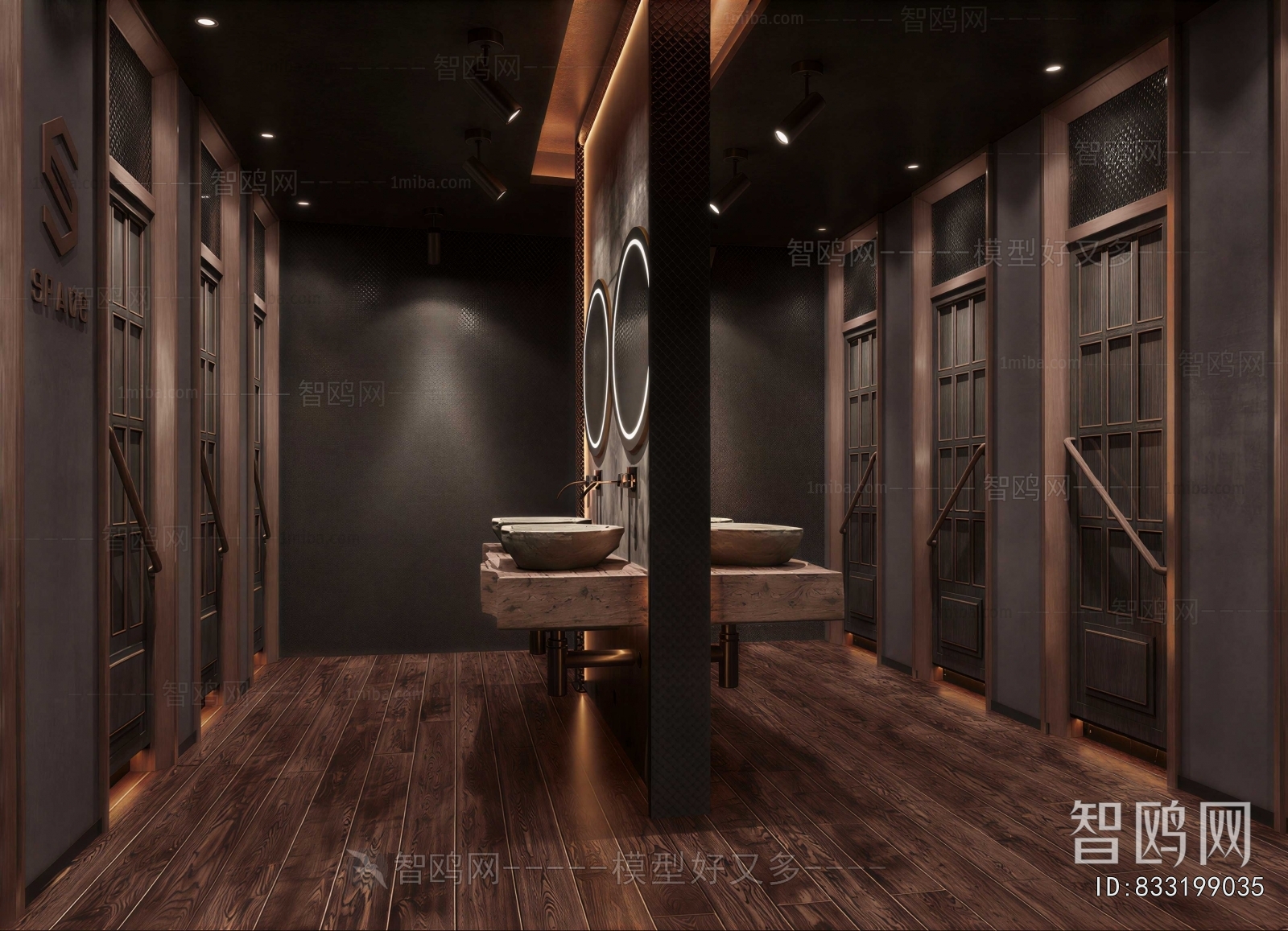 Industrial Style Public Toilet