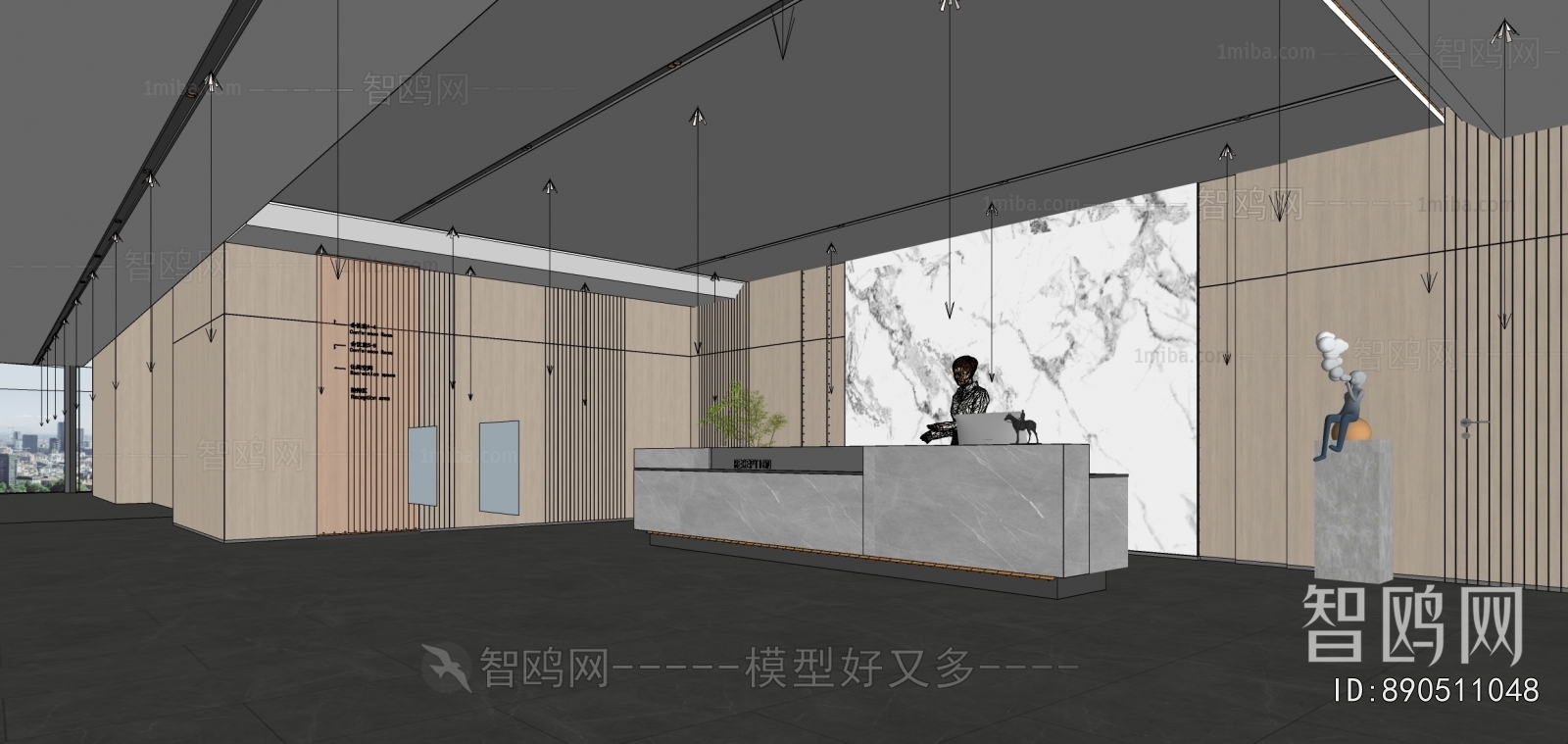 Modern Office Reception Desk