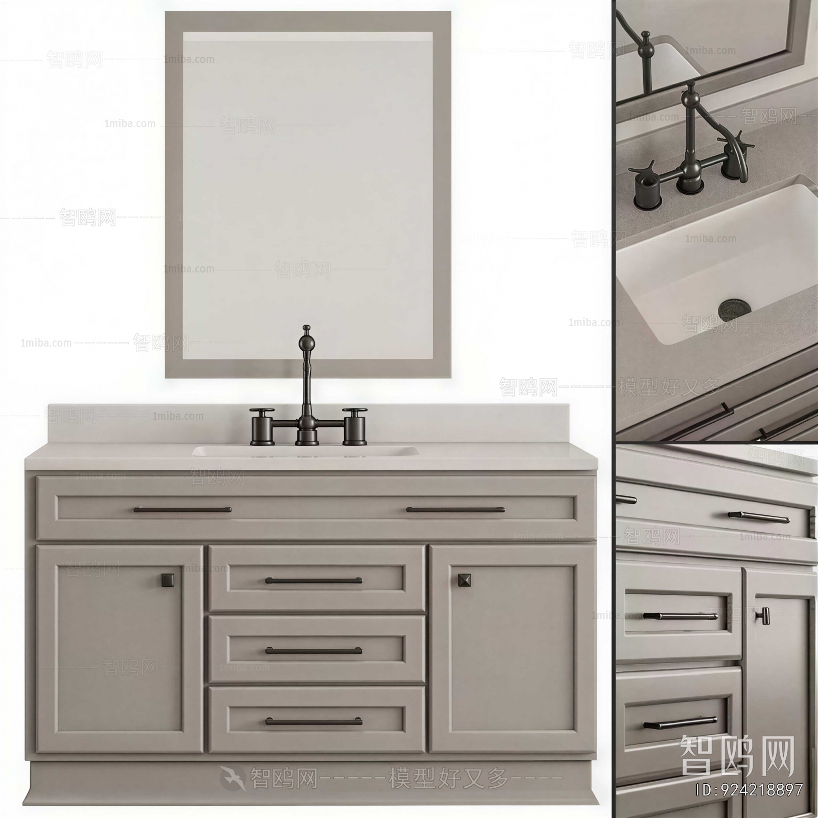 Simple European Style Bathroom Cabinet