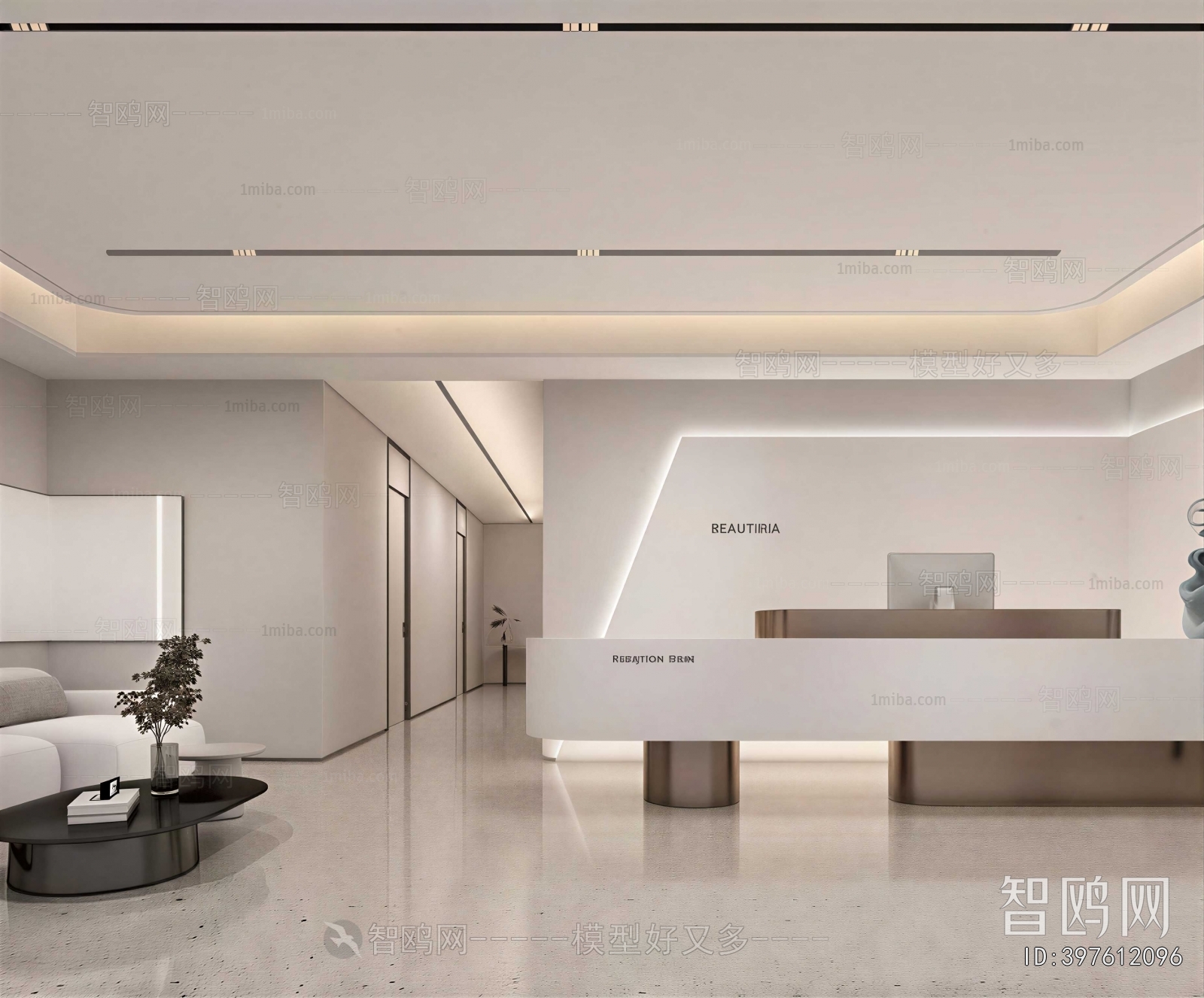 Modern Office Reception Desk