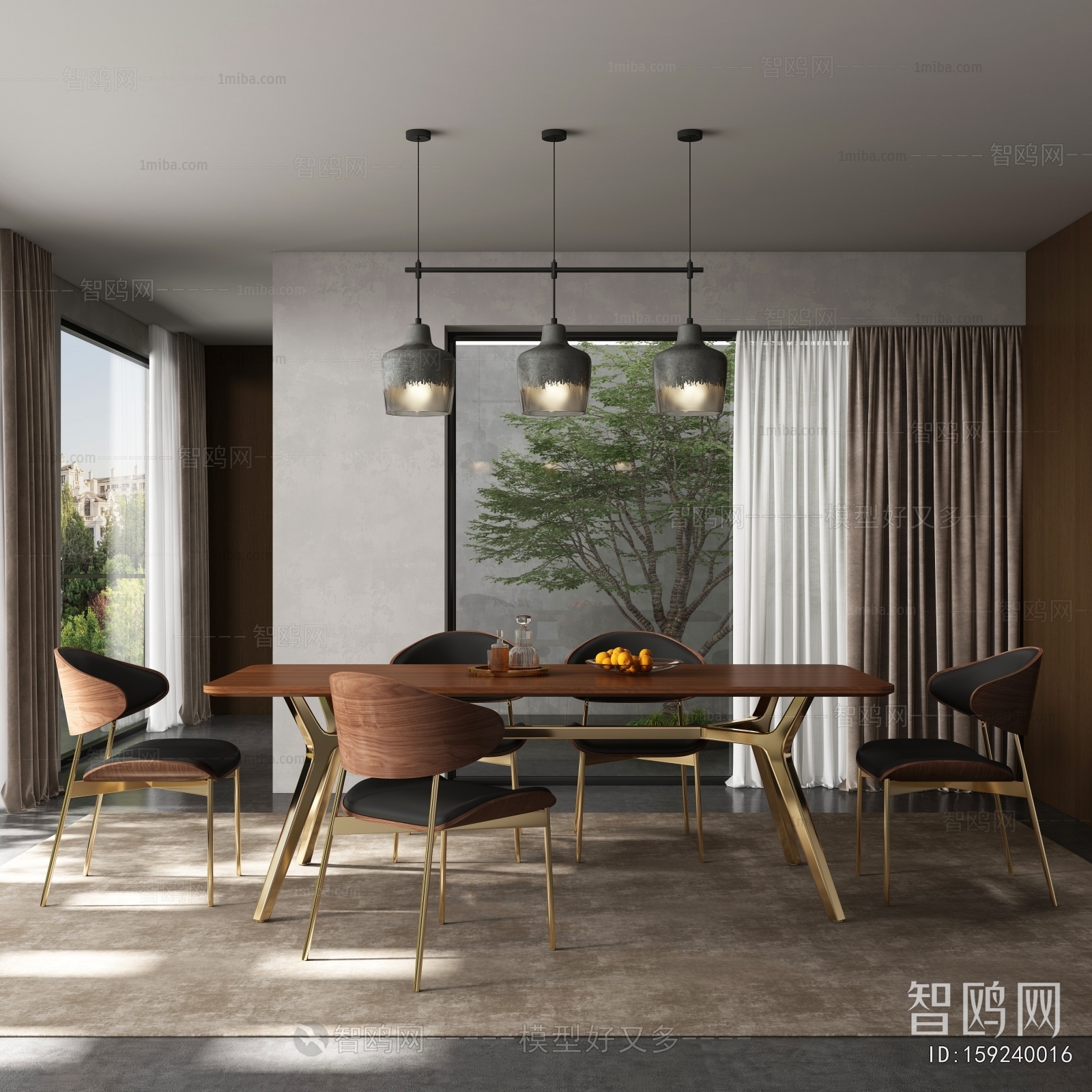 Wabi-sabi Style Dining Room