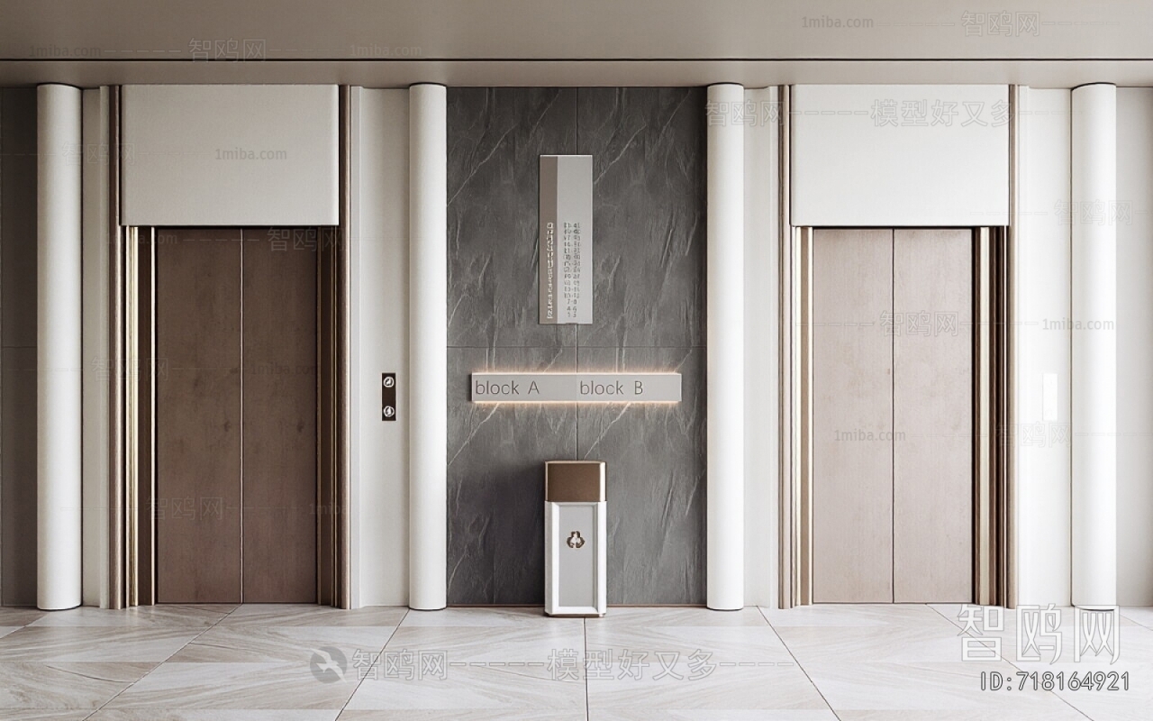 Modern Office Elevator Hall