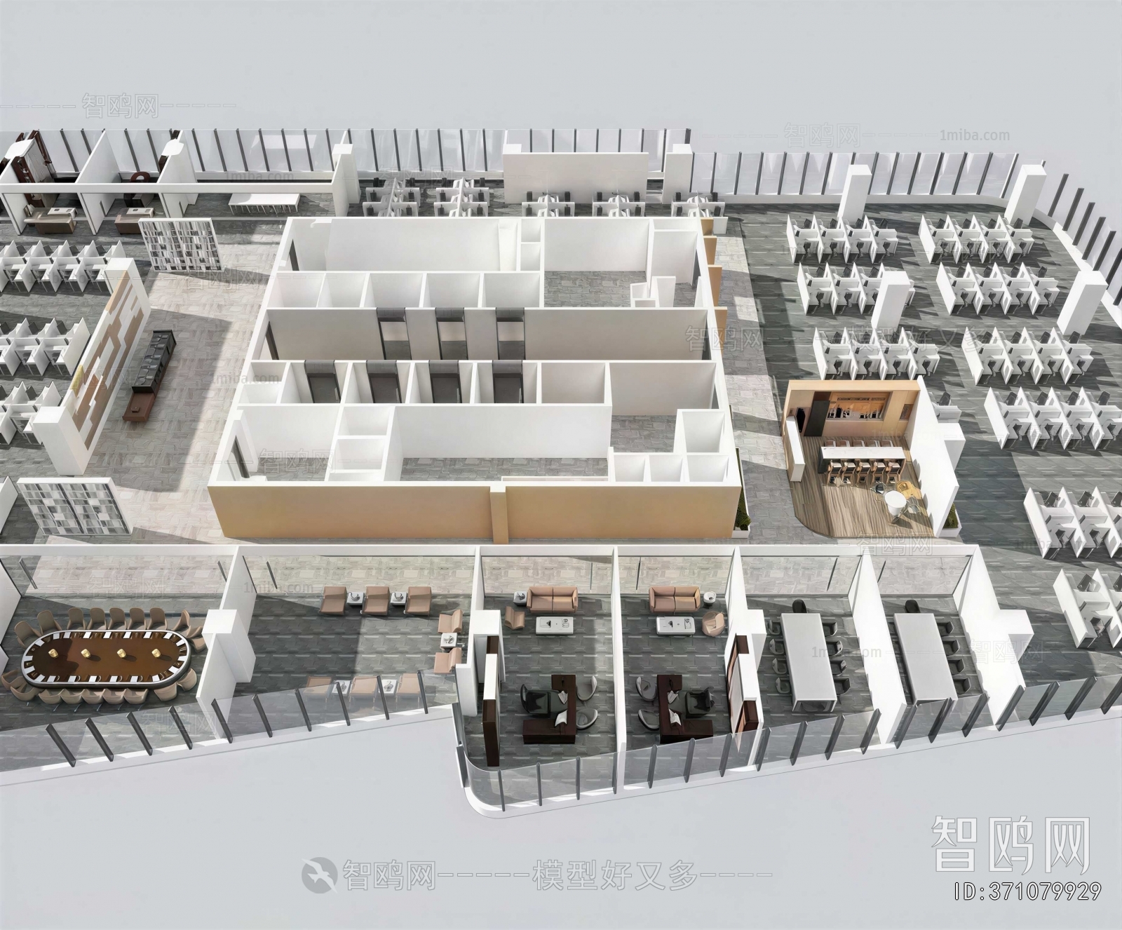 Modern Bird 's-eye View Of Office