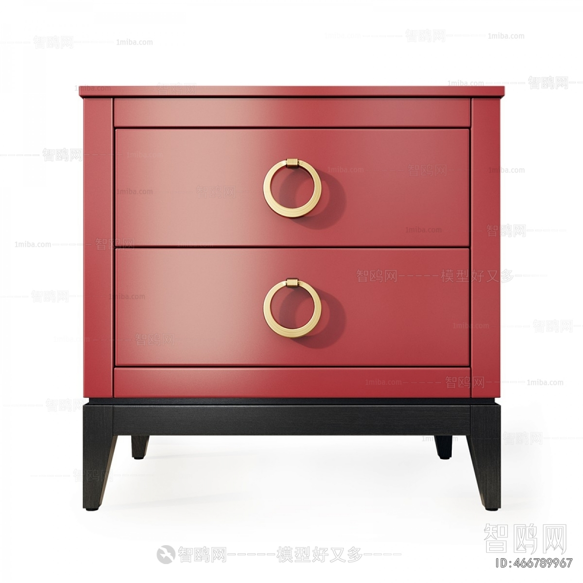 Simple European Style Bedside Cupboard