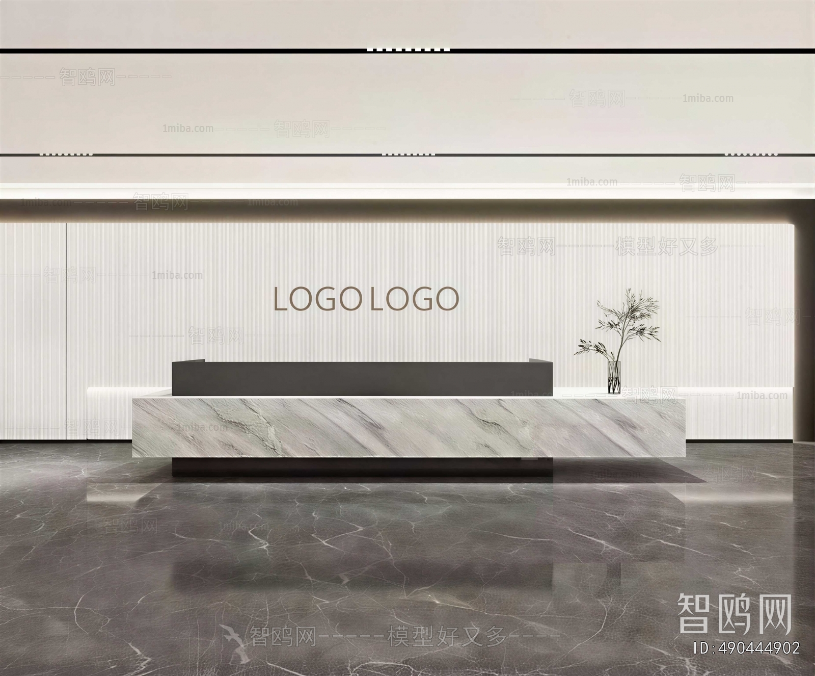 Modern Office Reception Desk