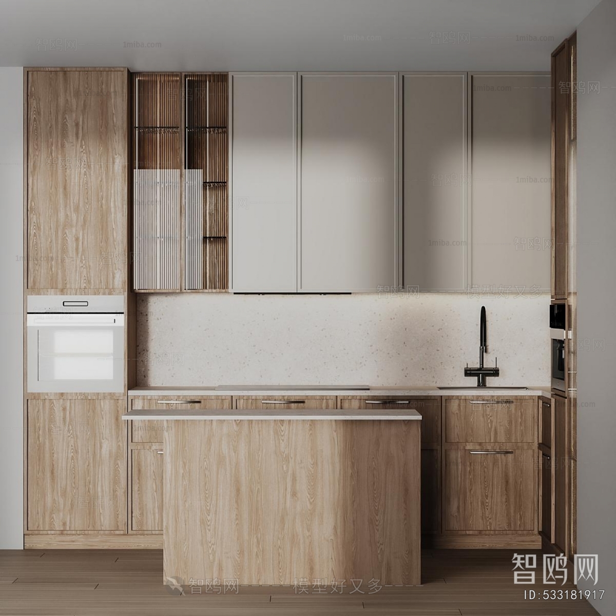 Simple European Style Kitchen Cabinet