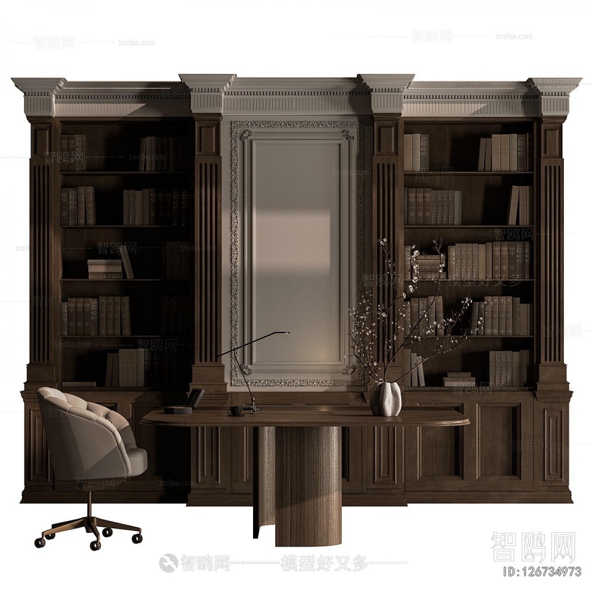 American Style Computer Desk And Chair