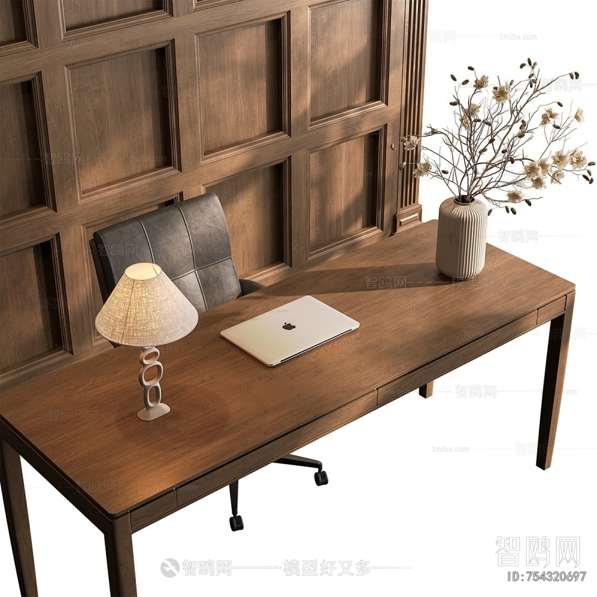 American Style Computer Desk And Chair