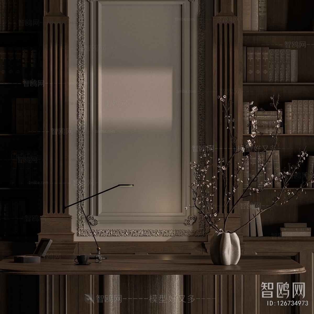 American Style Computer Desk And Chair