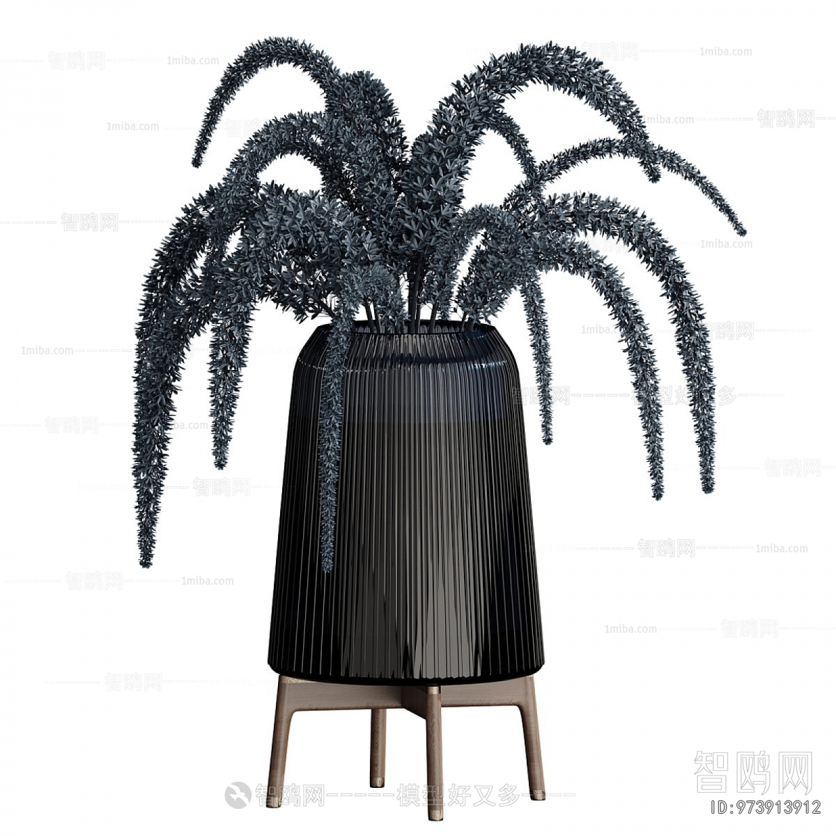 Modern Potted Green Plant