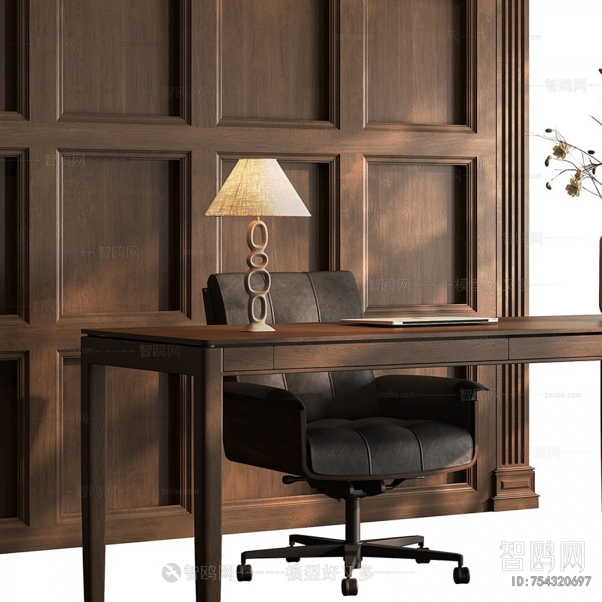 American Style Computer Desk And Chair