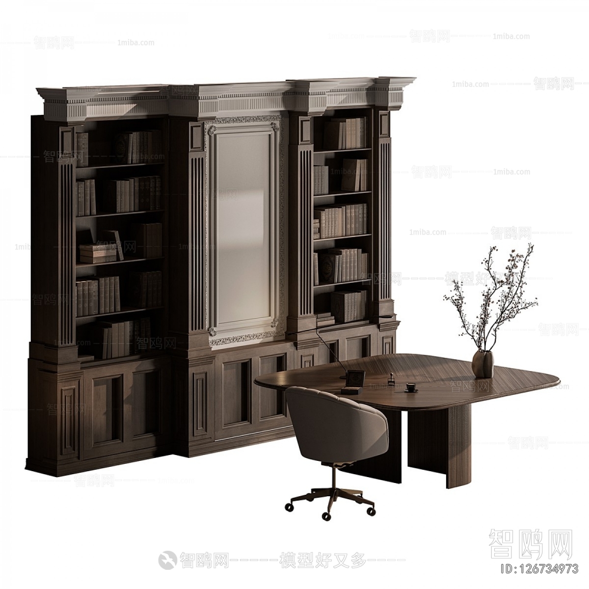 American Style Computer Desk And Chair