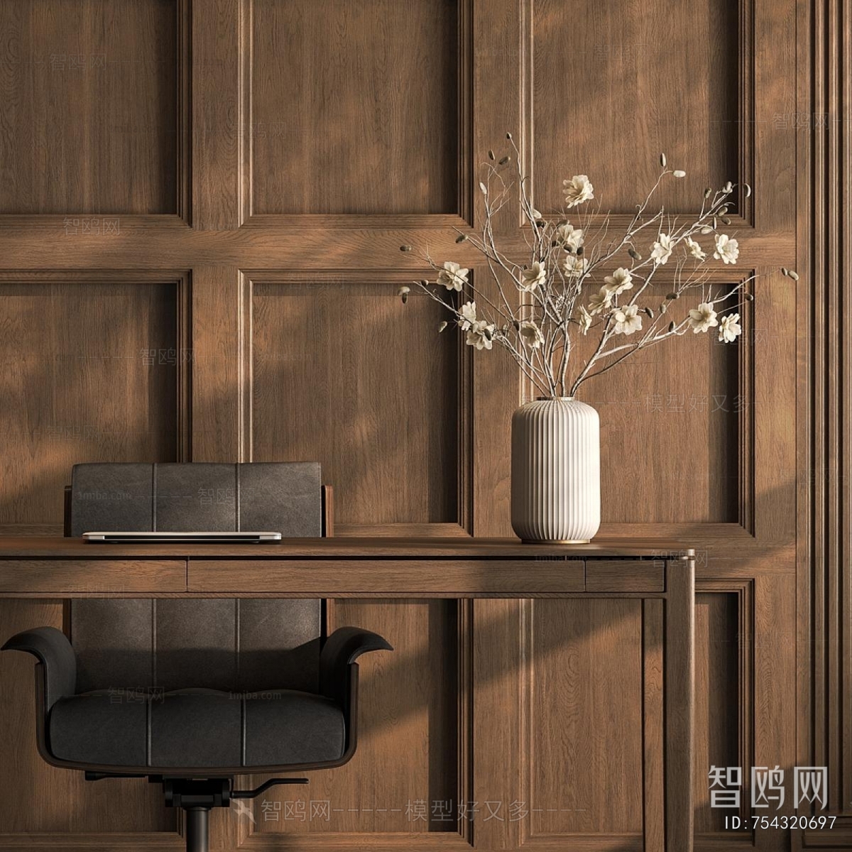 American Style Computer Desk And Chair