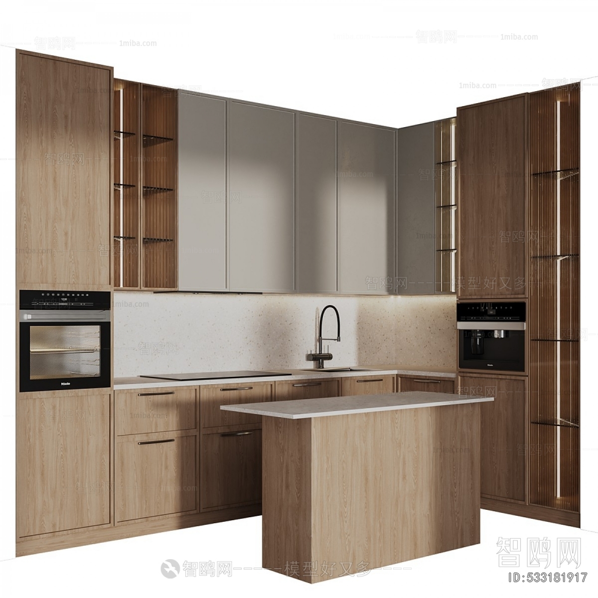 Simple European Style Kitchen Cabinet