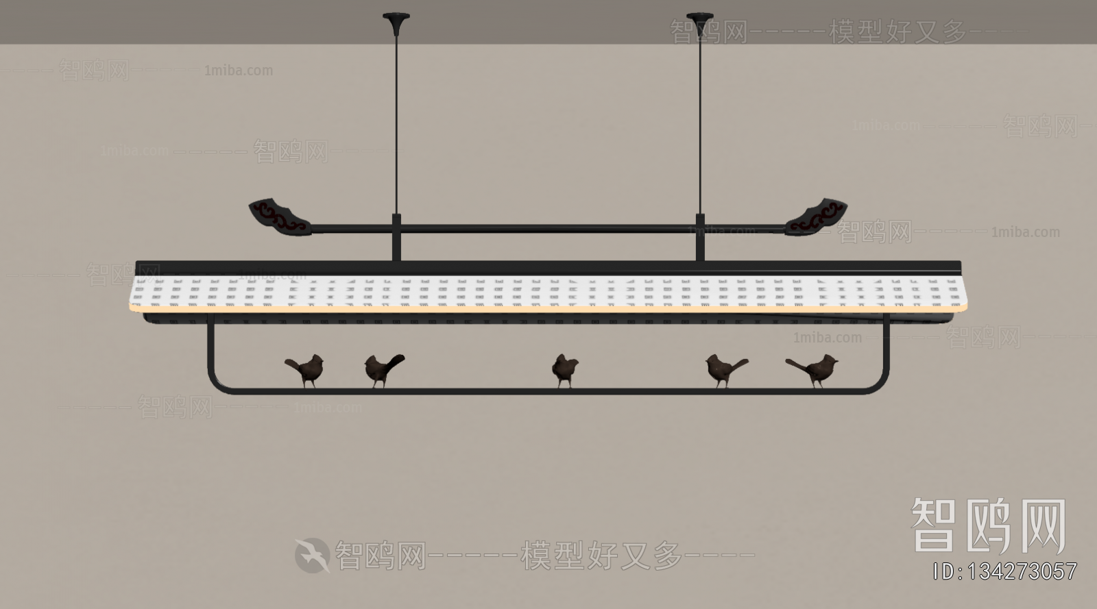 New Chinese Style Long Chandelier