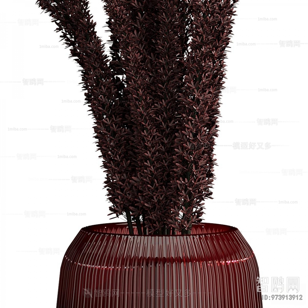 Modern Potted Green Plant