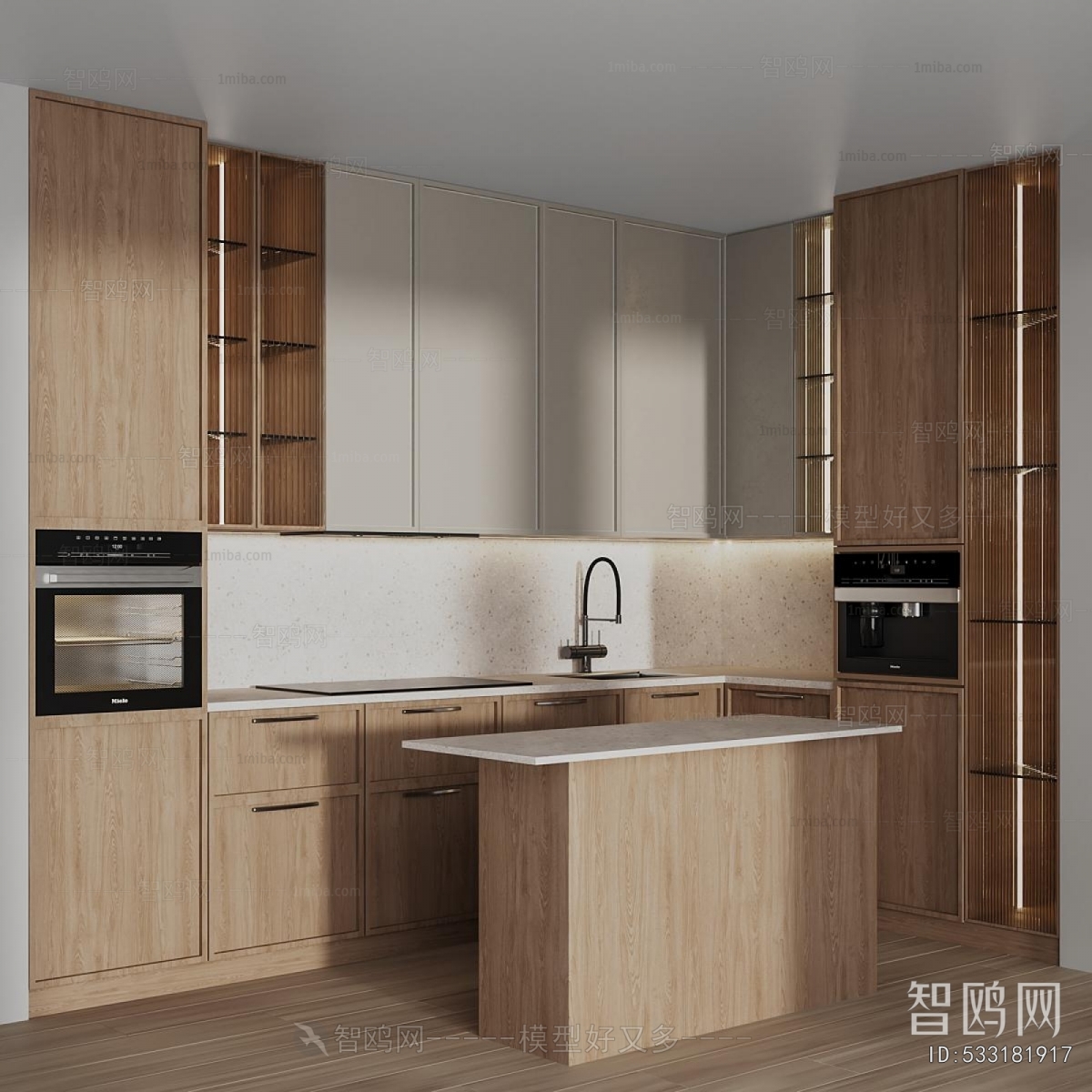 Simple European Style Kitchen Cabinet