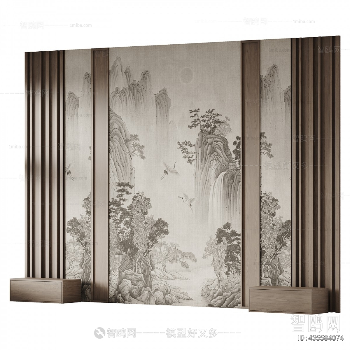 New Chinese Style TV Wall