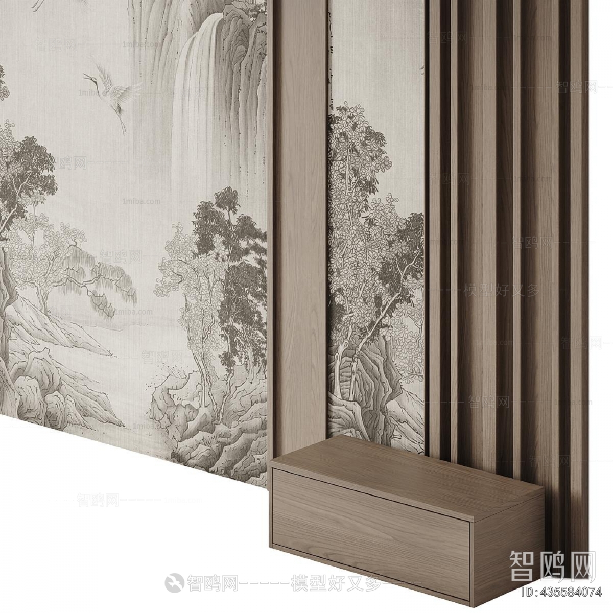 New Chinese Style TV Wall