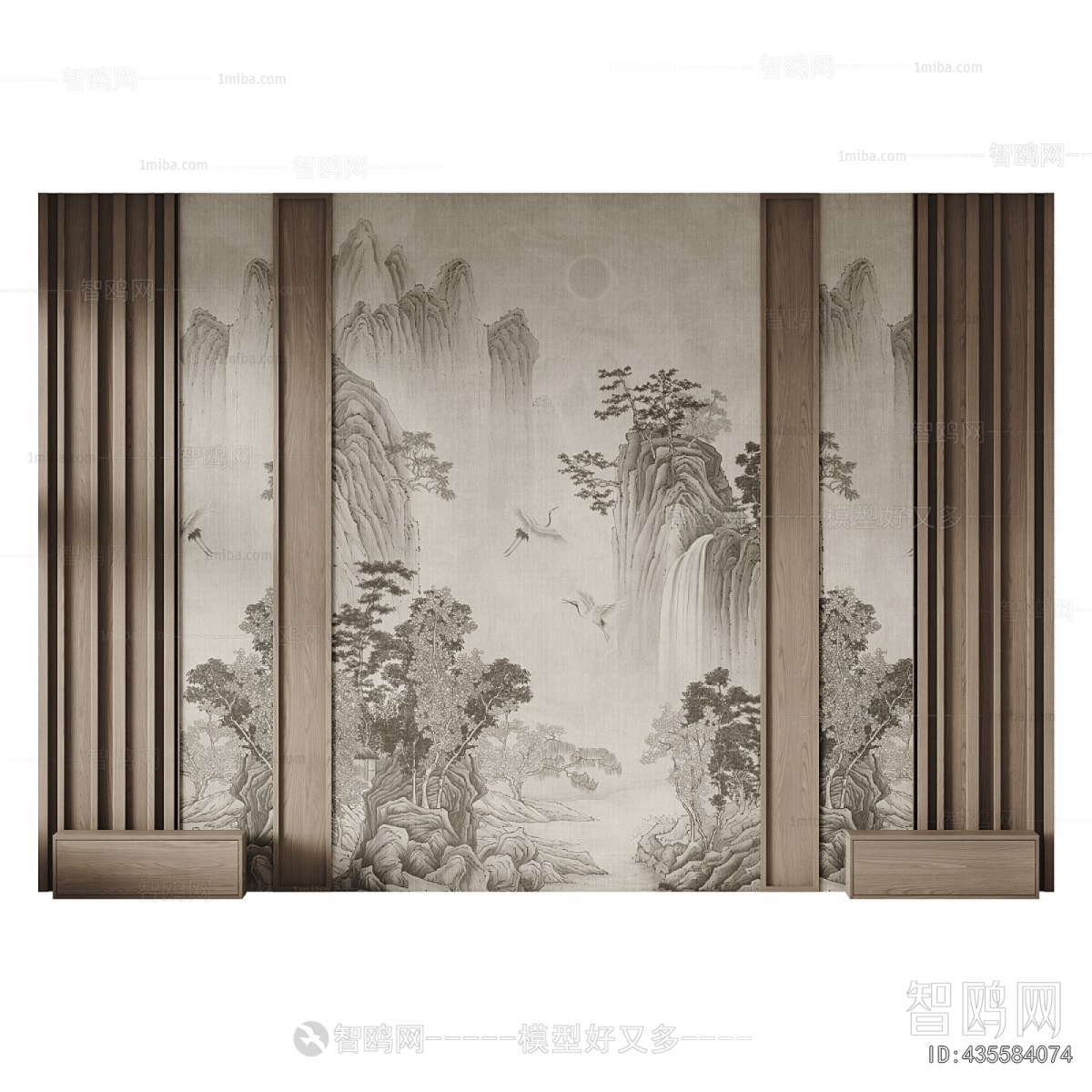 New Chinese Style TV Wall