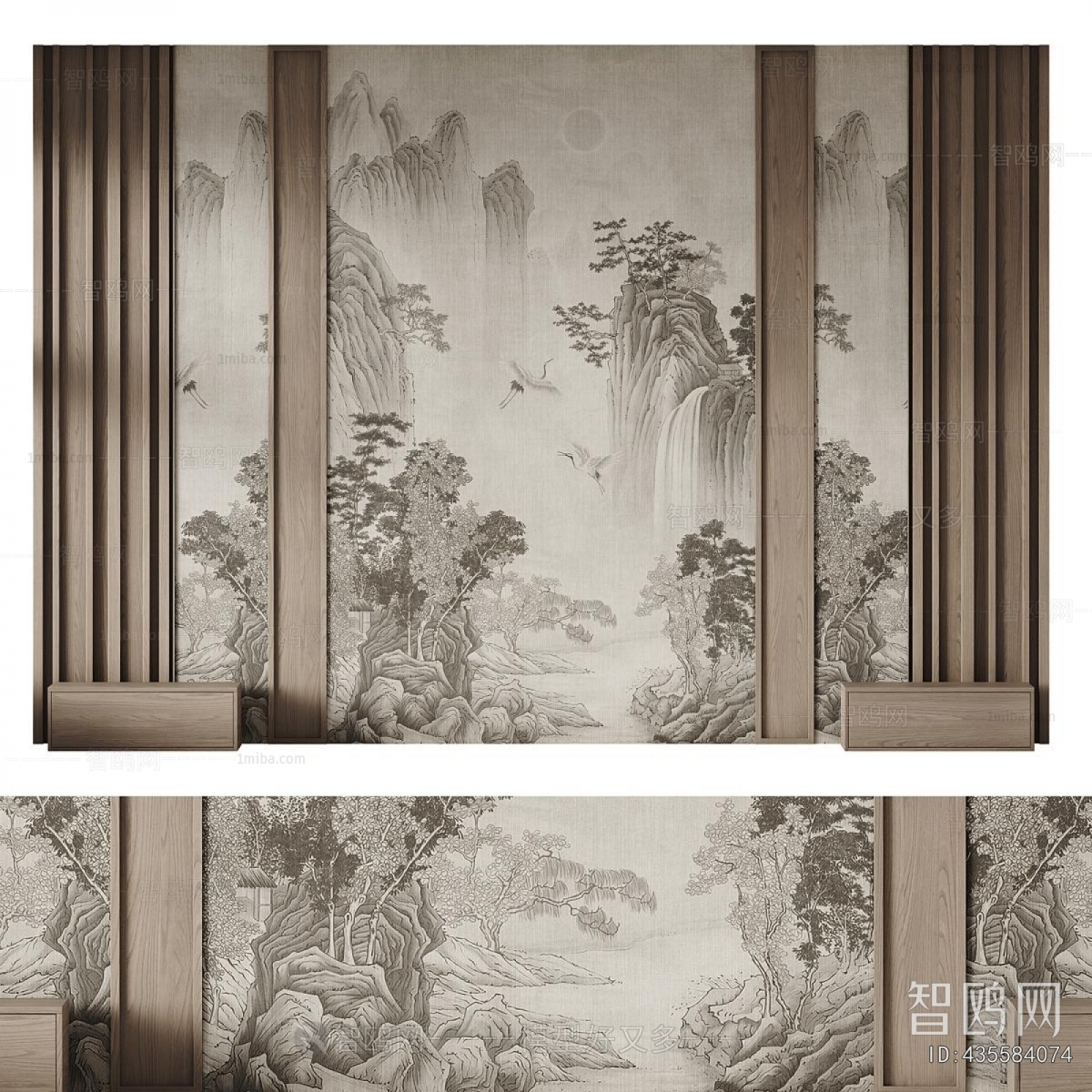 New Chinese Style TV Wall