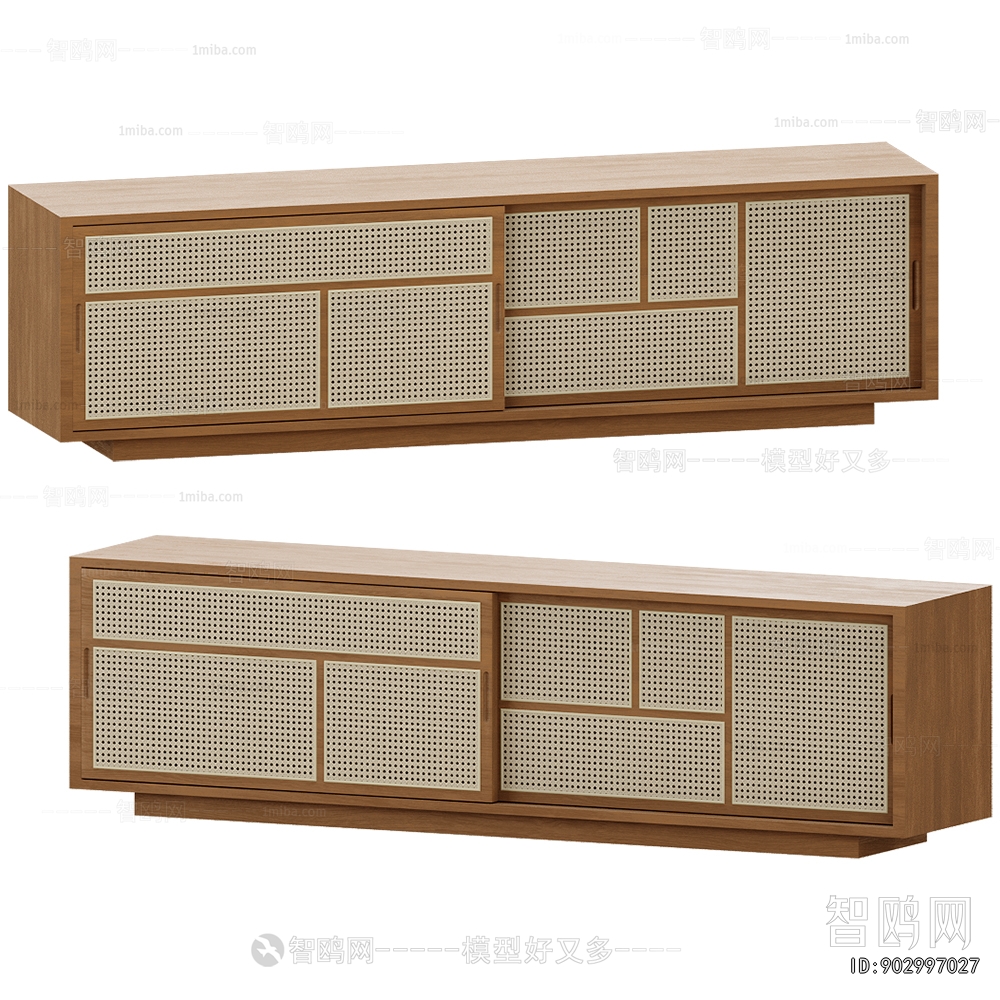 Wabi-sabi Style TV Cabinet