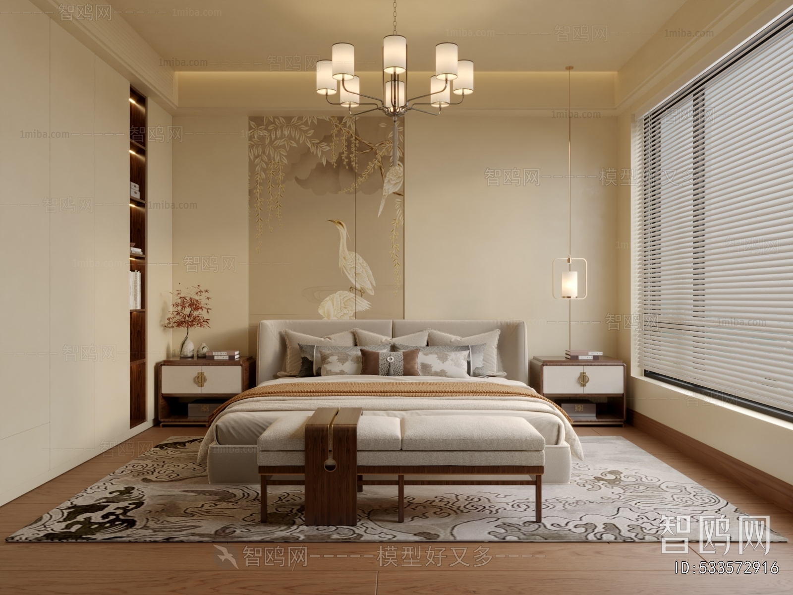 New Chinese Style Bedroom
