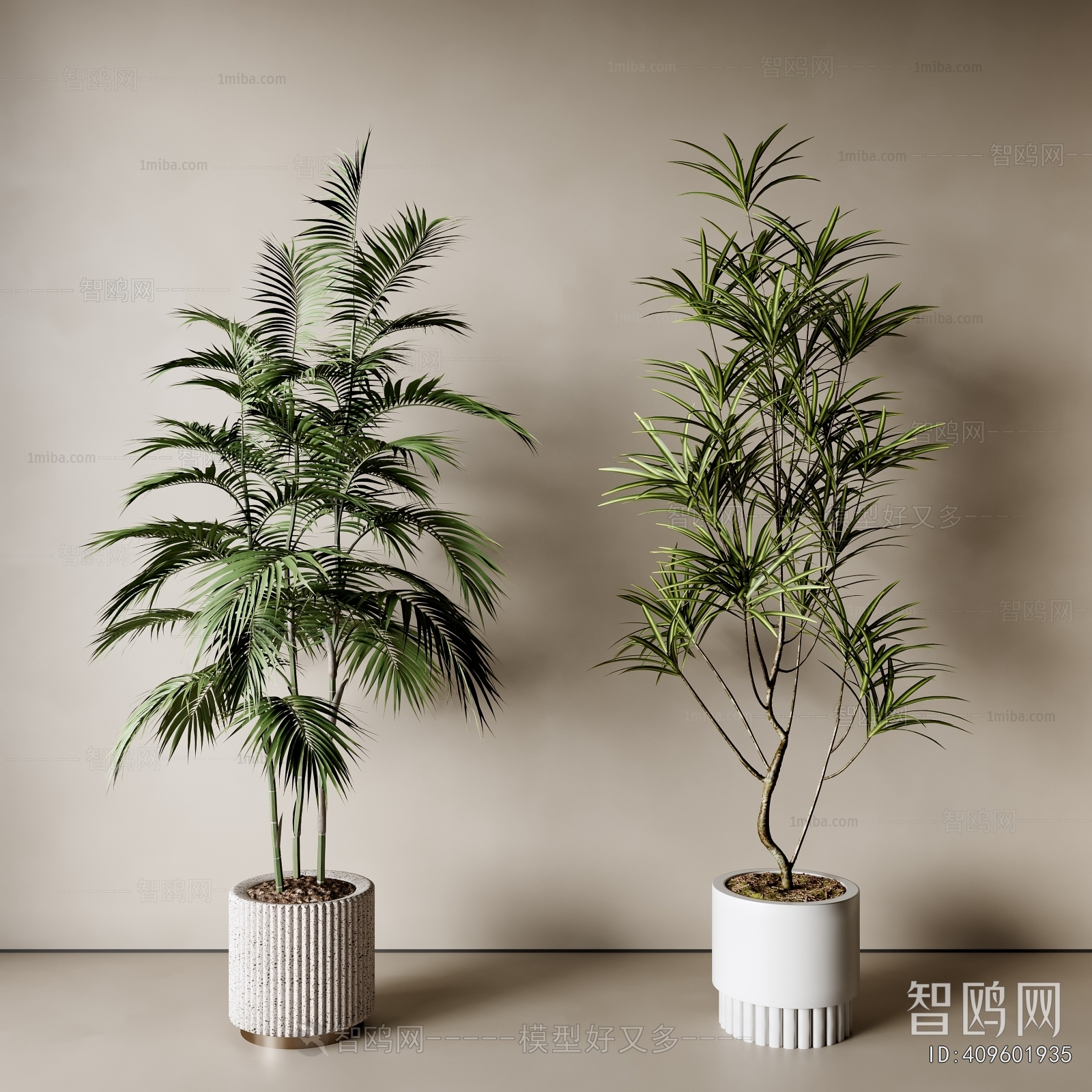 Modern Ground Green Plant Potted Plants