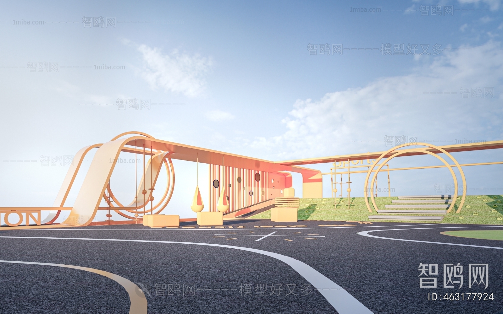 Modern Park Landscape