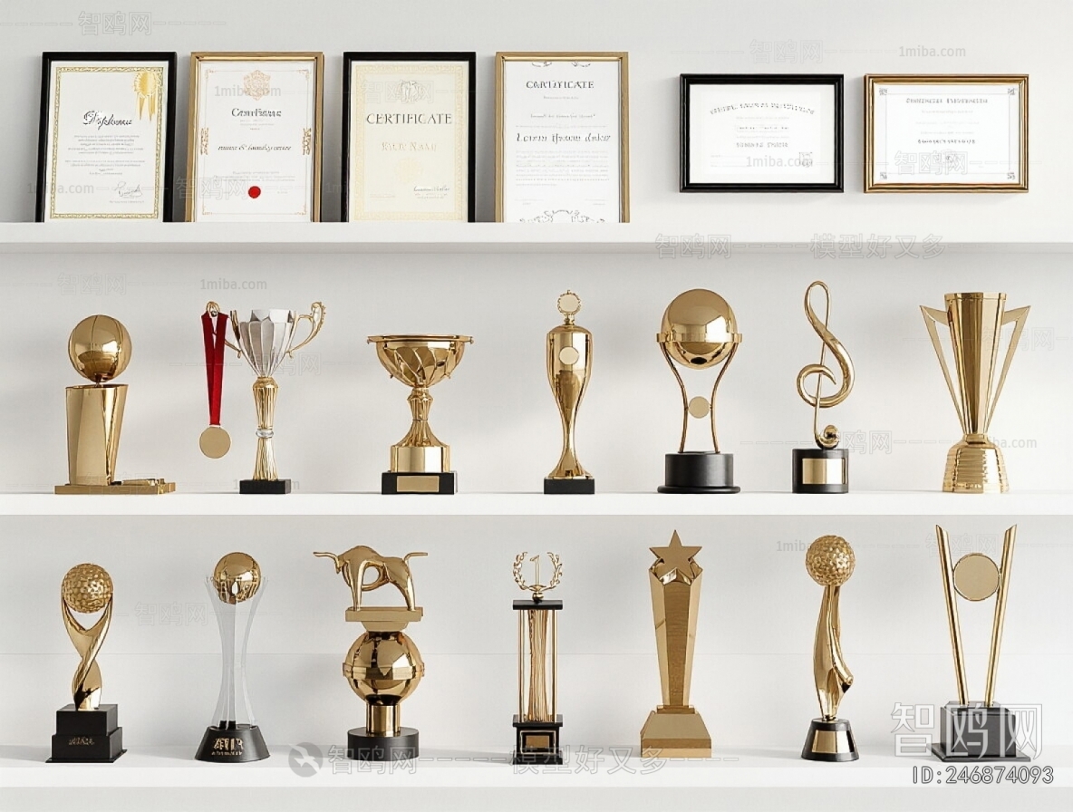 Modern Flag/badge/trophy/certificate