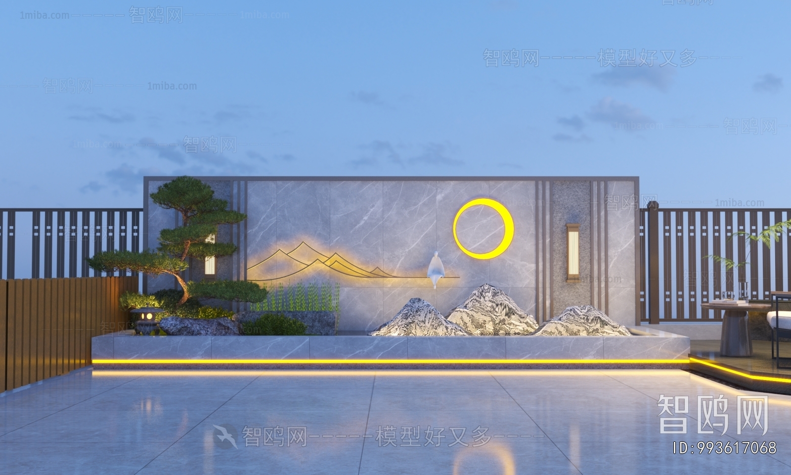 New Chinese Style Landscape Wall