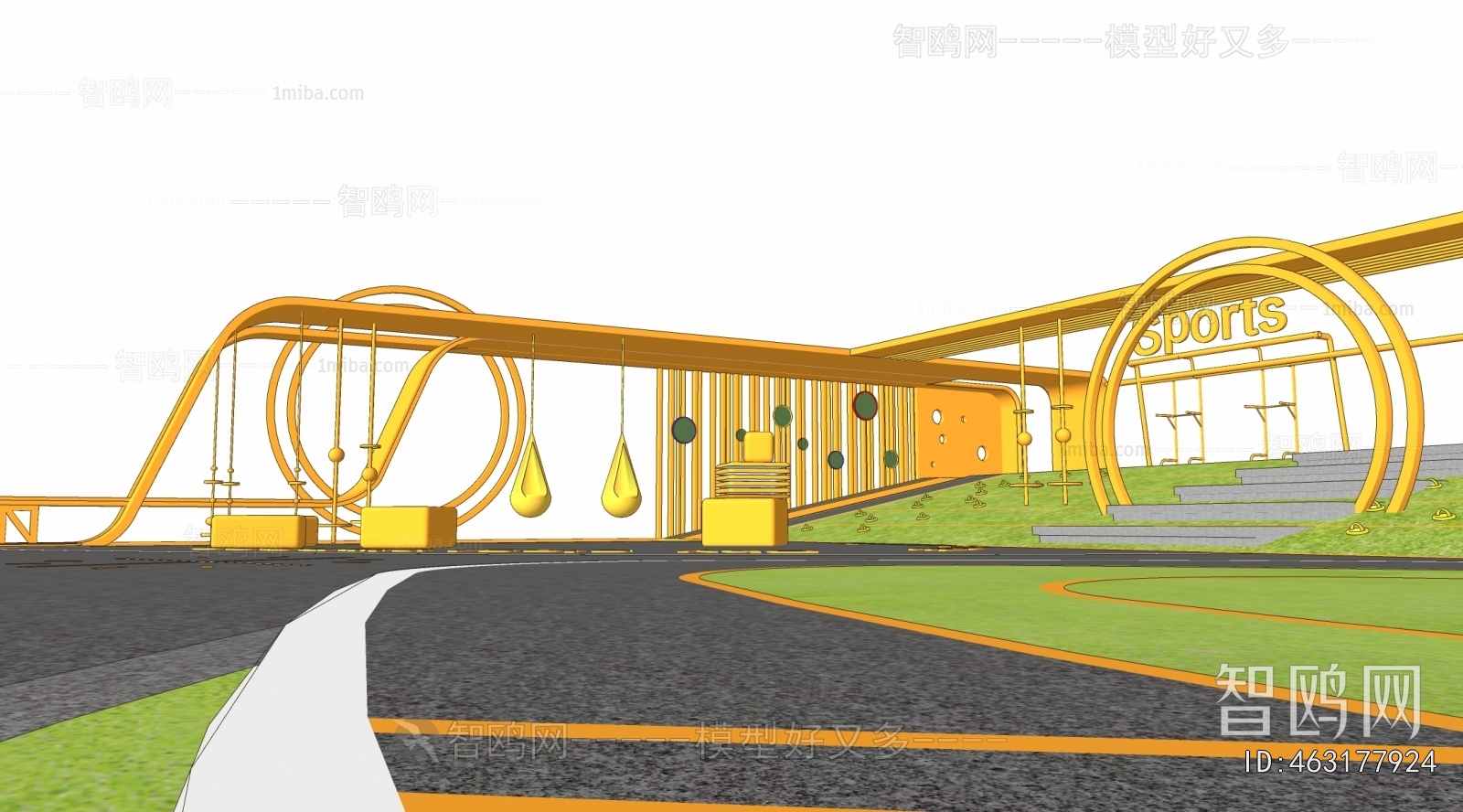 Modern Park Landscape