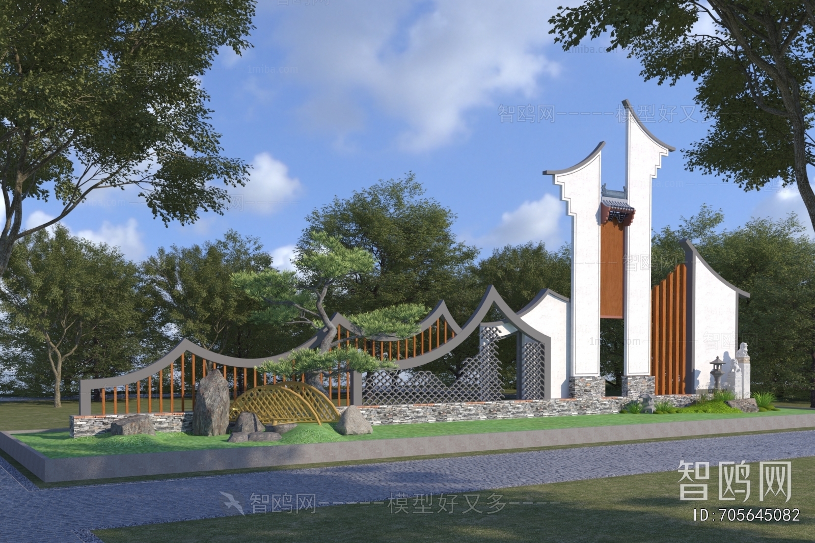 New Chinese Style Landscape Wall