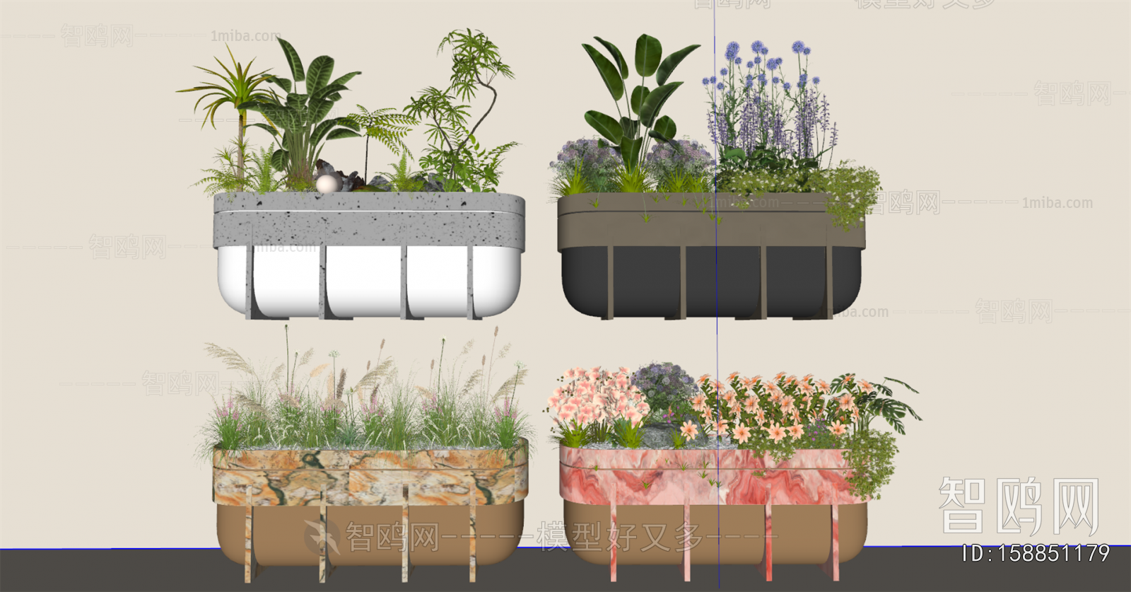 Modern Flower Bed, Flower Bowl, Flower Box