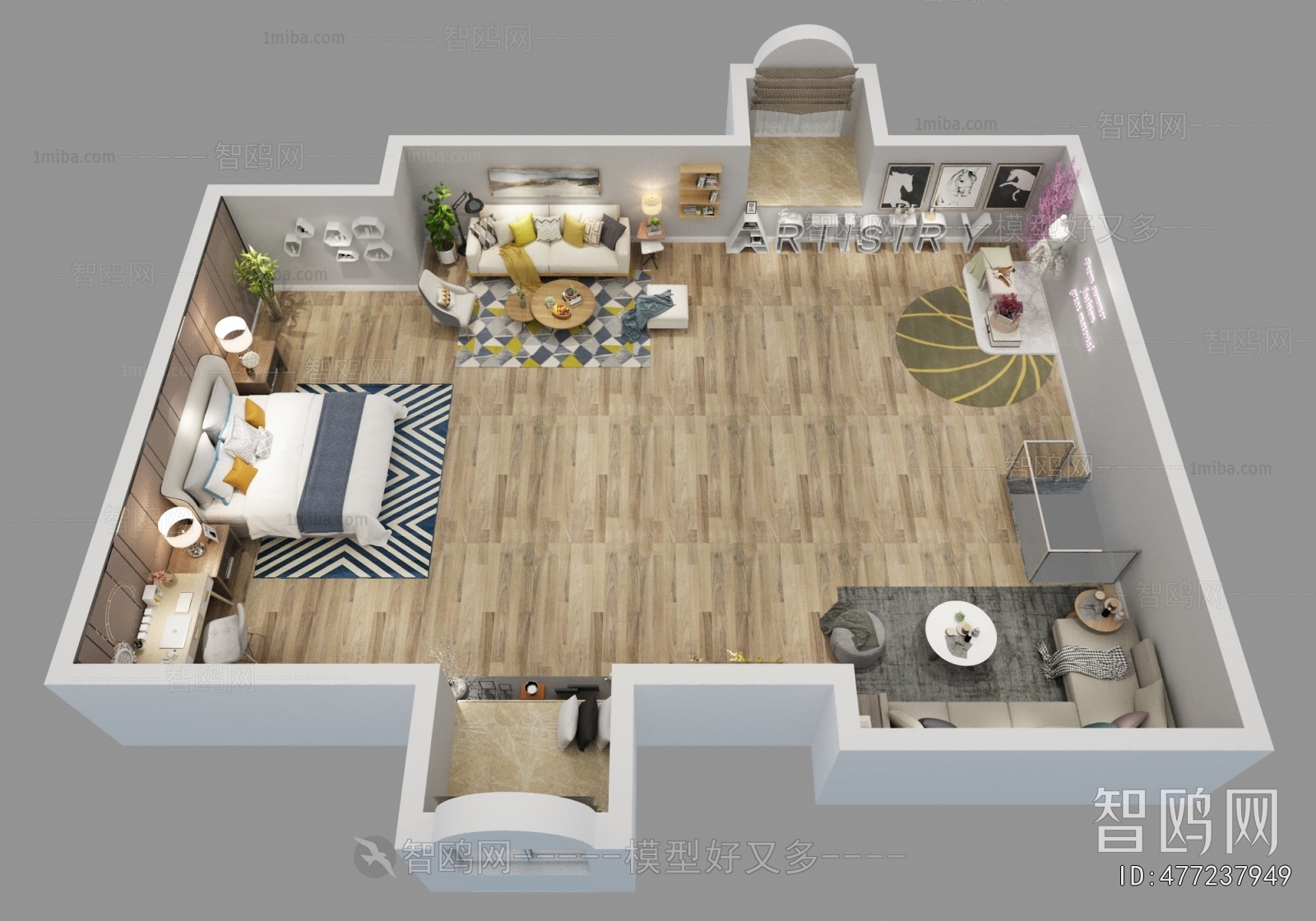 Modern A Bird's-eye View Of Home Decoration