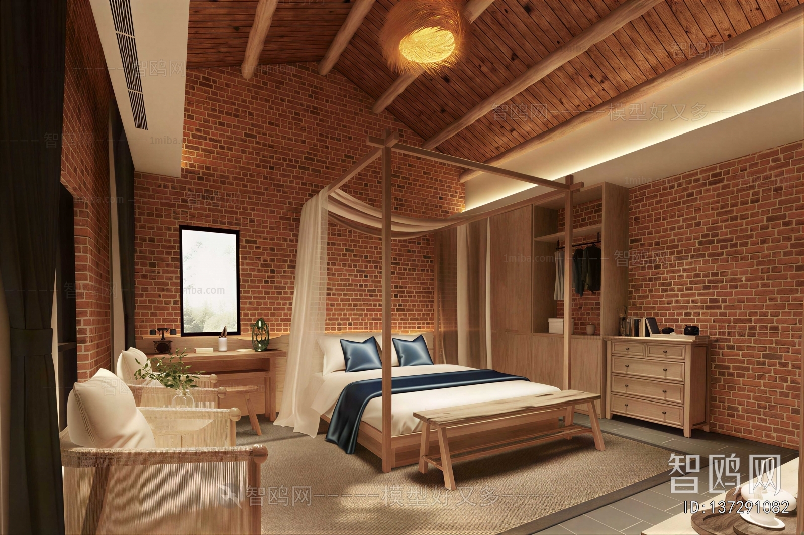 Wabi-sabi Style Bedroom