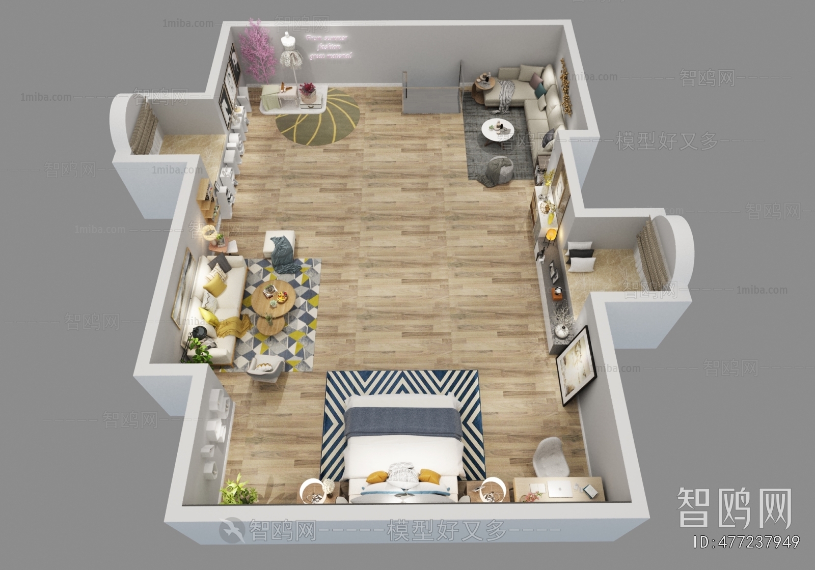 Modern A Bird's-eye View Of Home Decoration