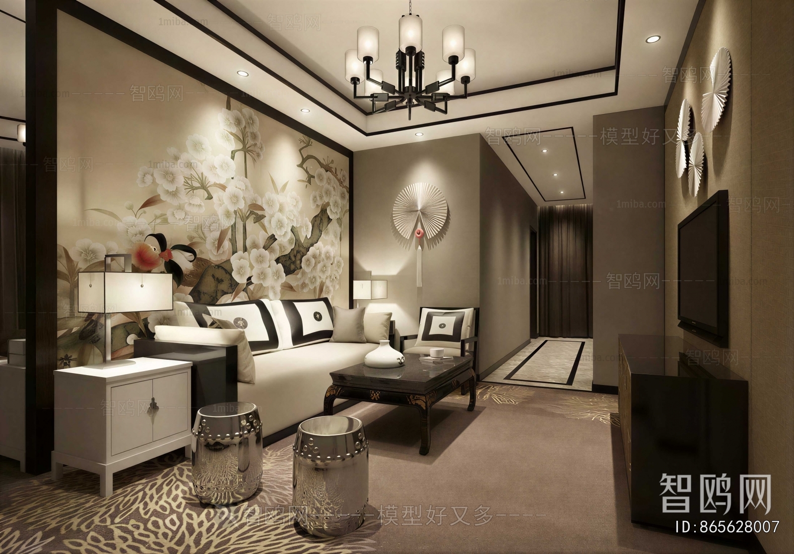 New Chinese Style A Living Room
