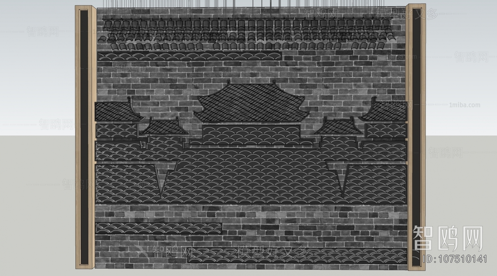 New Chinese Style TV Wall