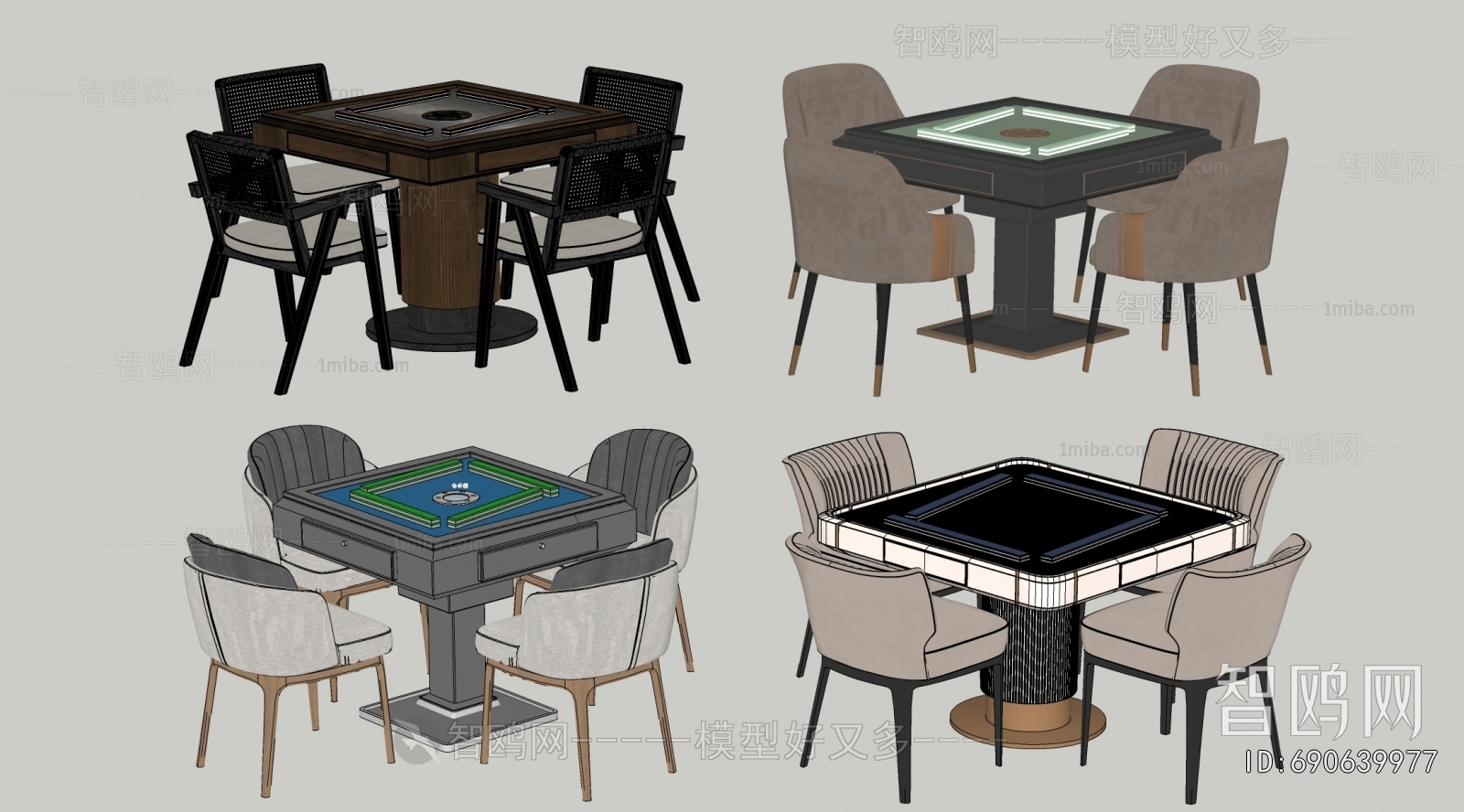 Modern Mahjong Tables And Chairs