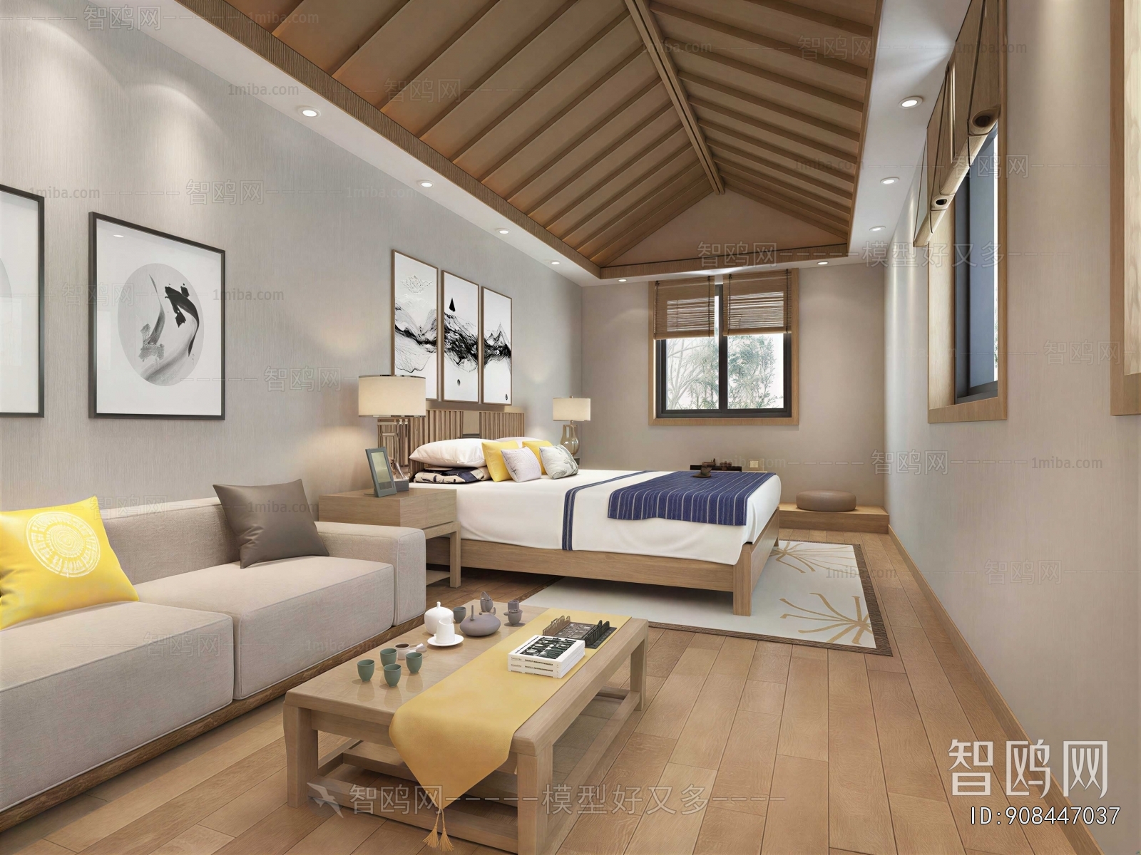 New Chinese Style Bedroom