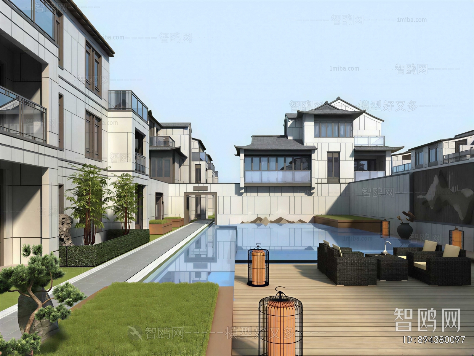 New Chinese Style Courtyard/landscape