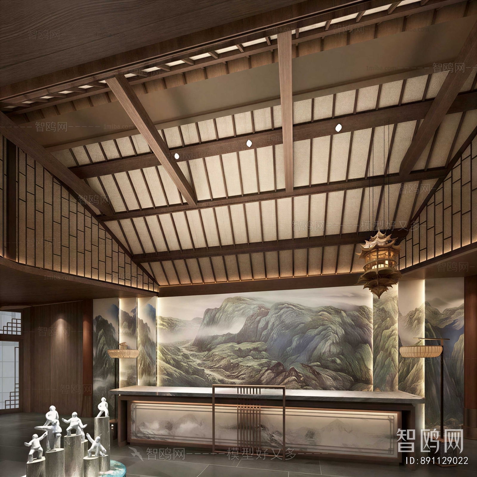 New Chinese Style Lobby Hall