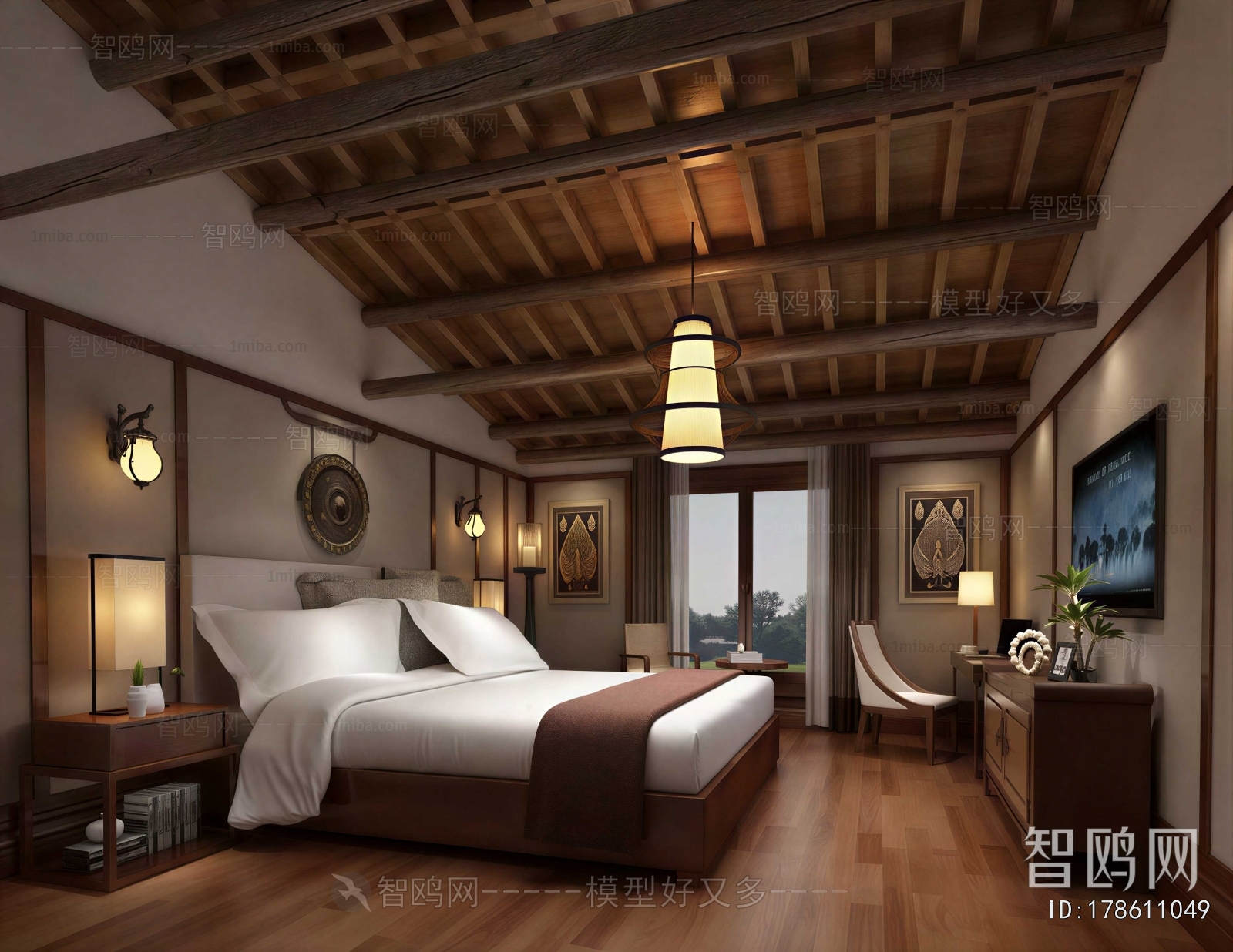 New Chinese Style Bedroom