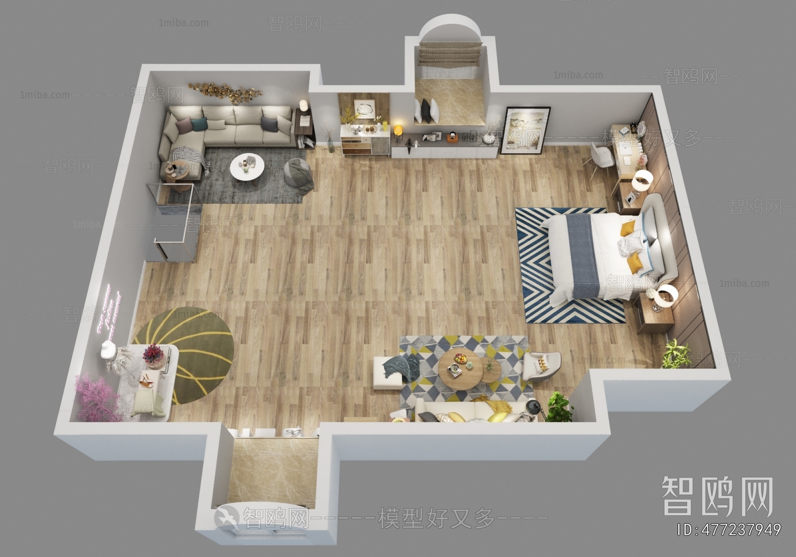 Modern A Bird's-eye View Of Home Decoration