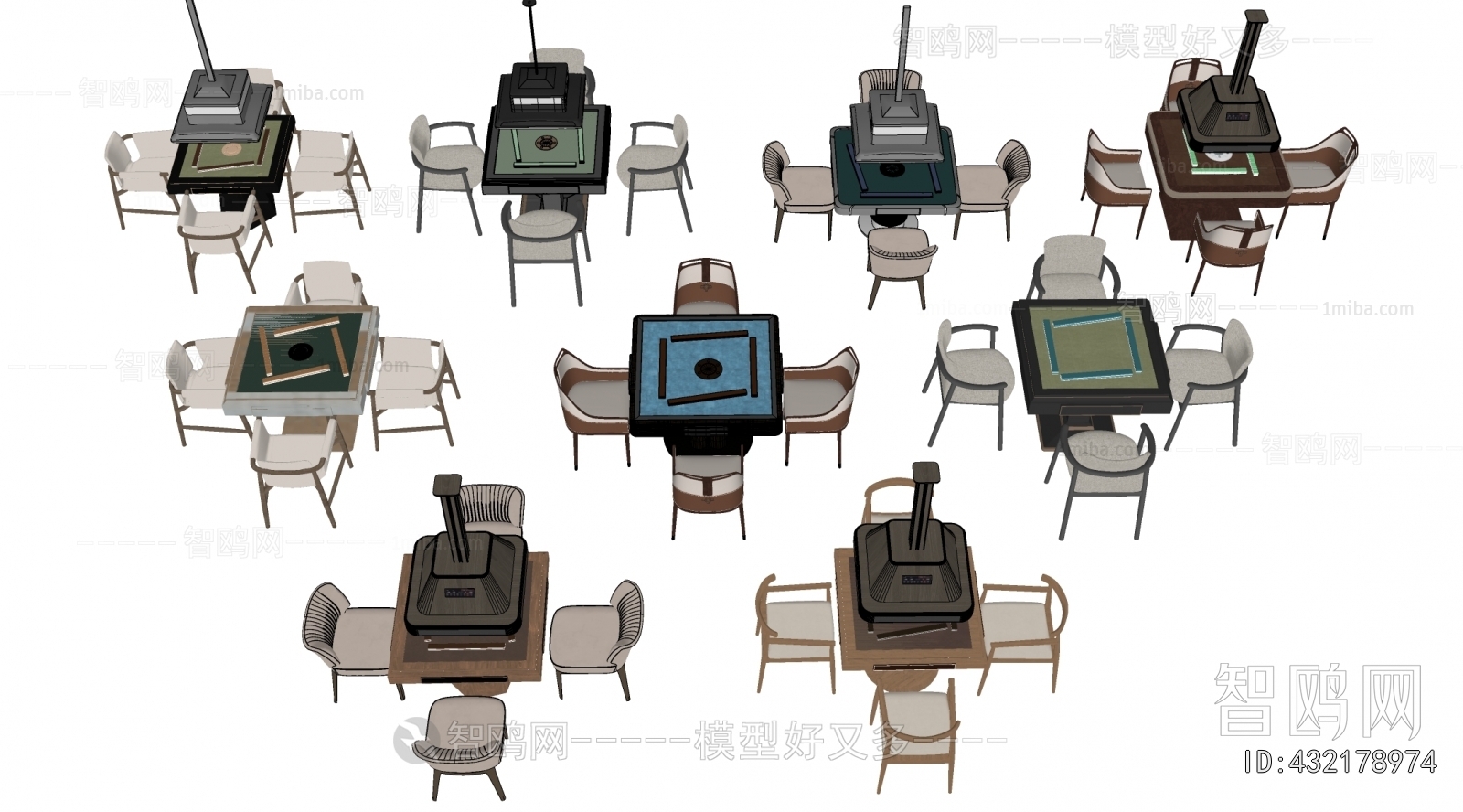 Modern Mahjong Tables And Chairs