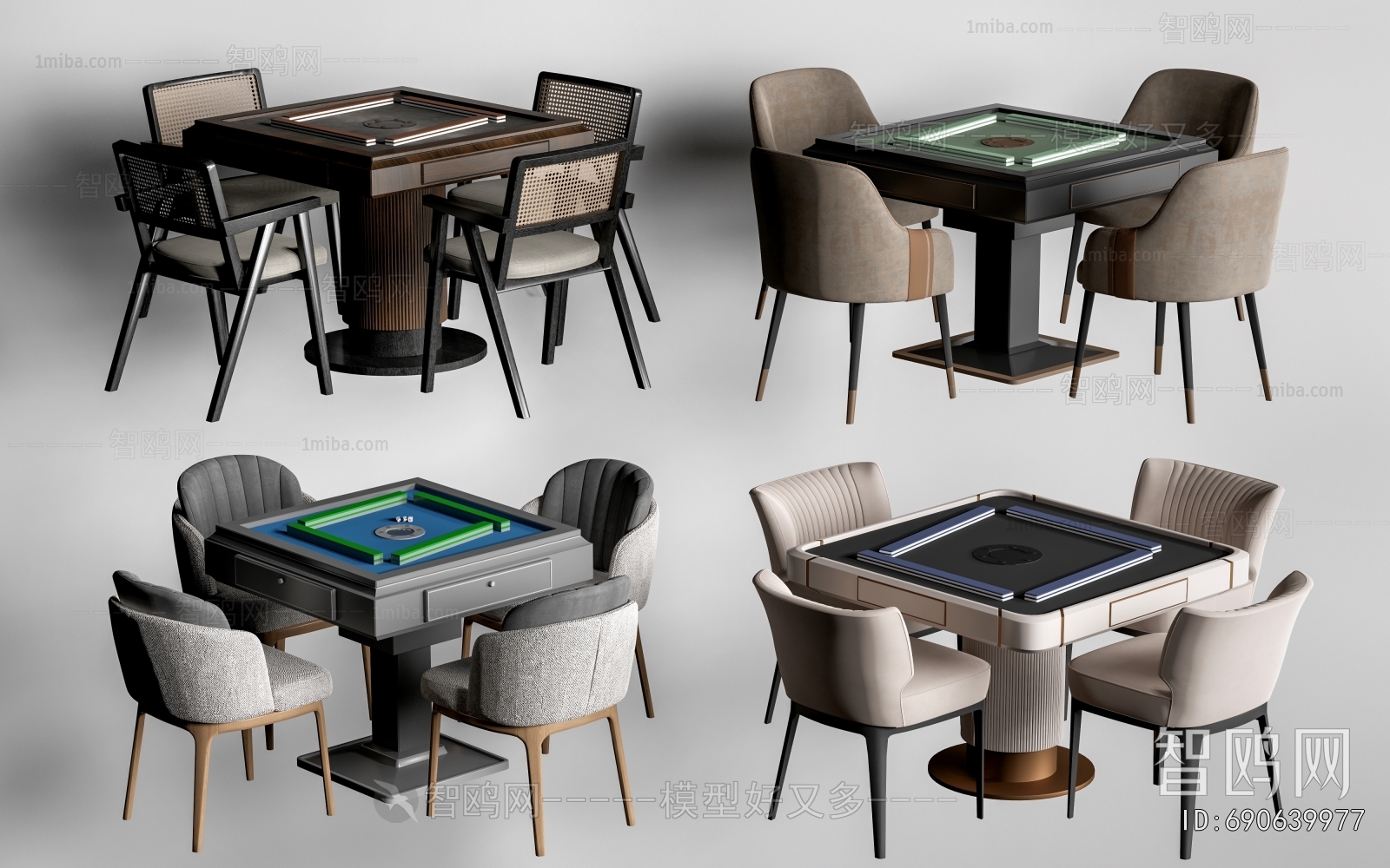 Modern Mahjong Tables And Chairs