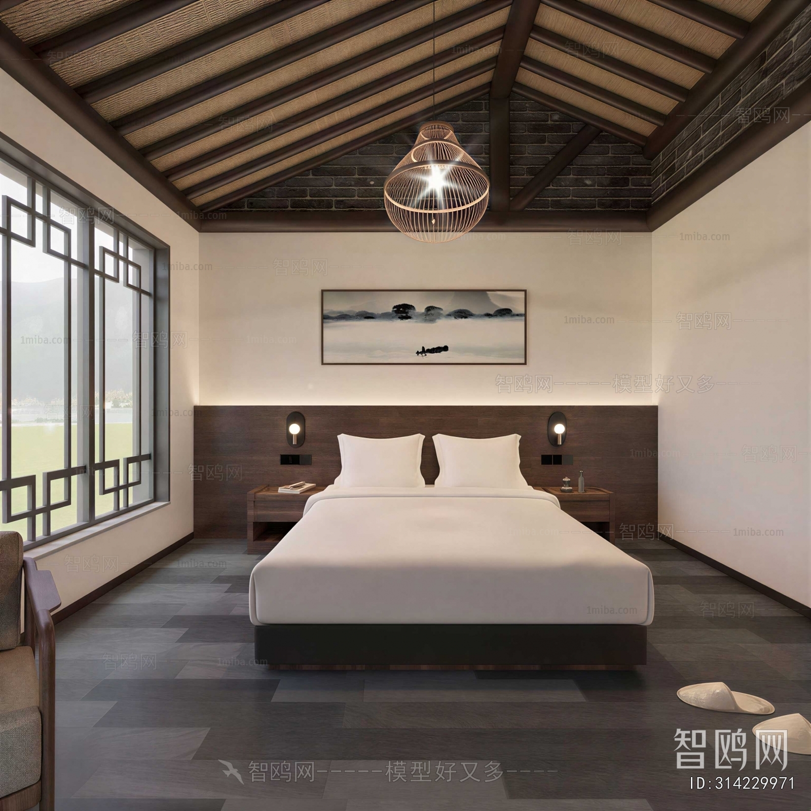 New Chinese Style Bedroom